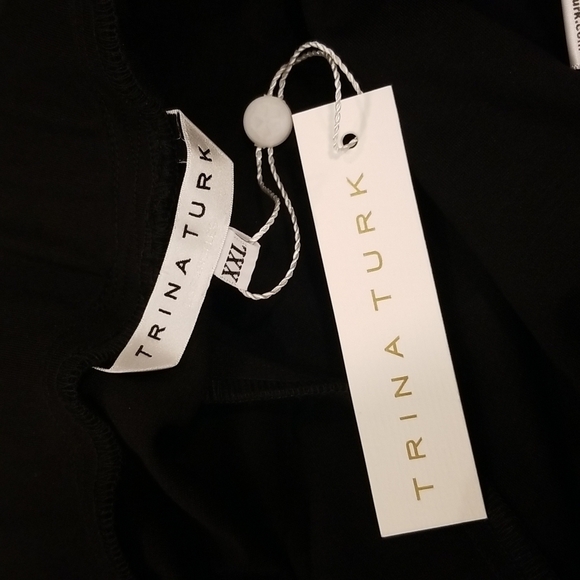 💕TRINA TURK💕 Bop 2 Pant ~ Black with Glitter Rainbow Tuxedo Stripe XXL NWT - Picture 11 of 14